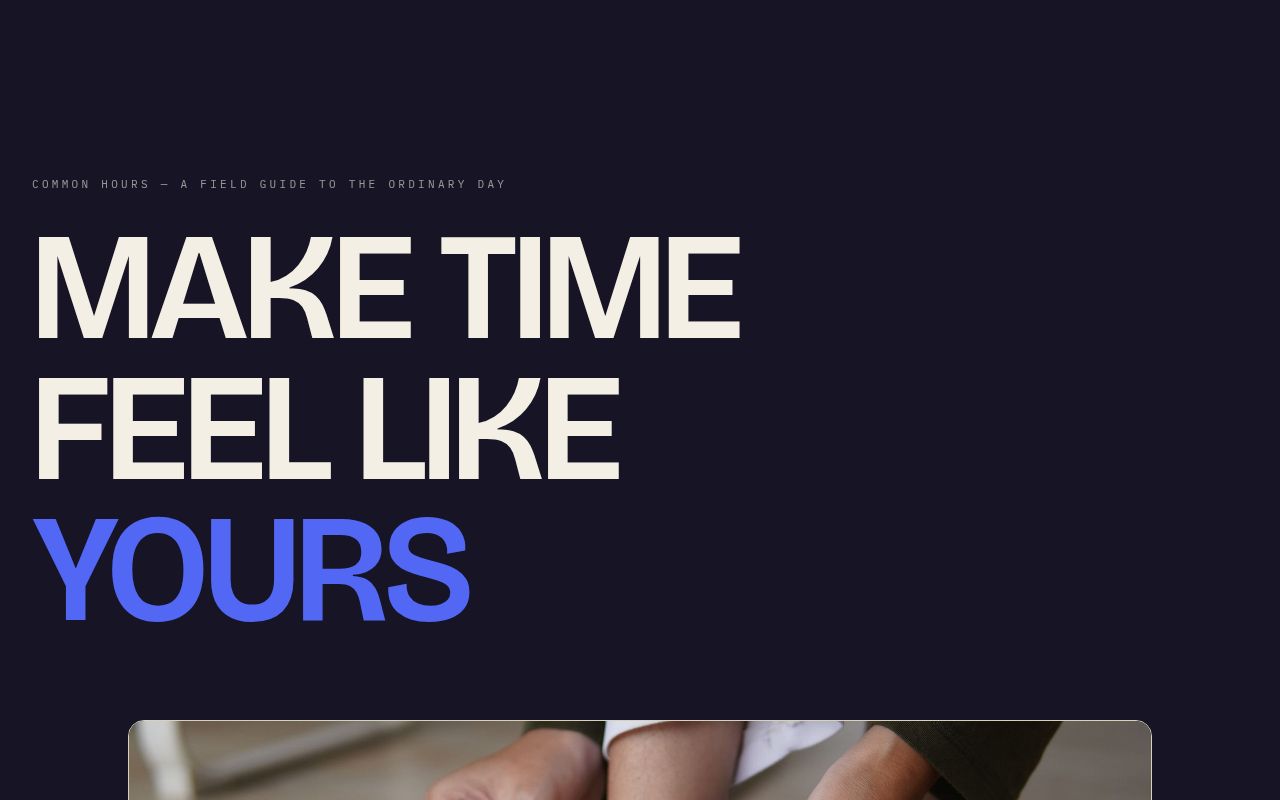 Common Hours Lifestyle Onepager