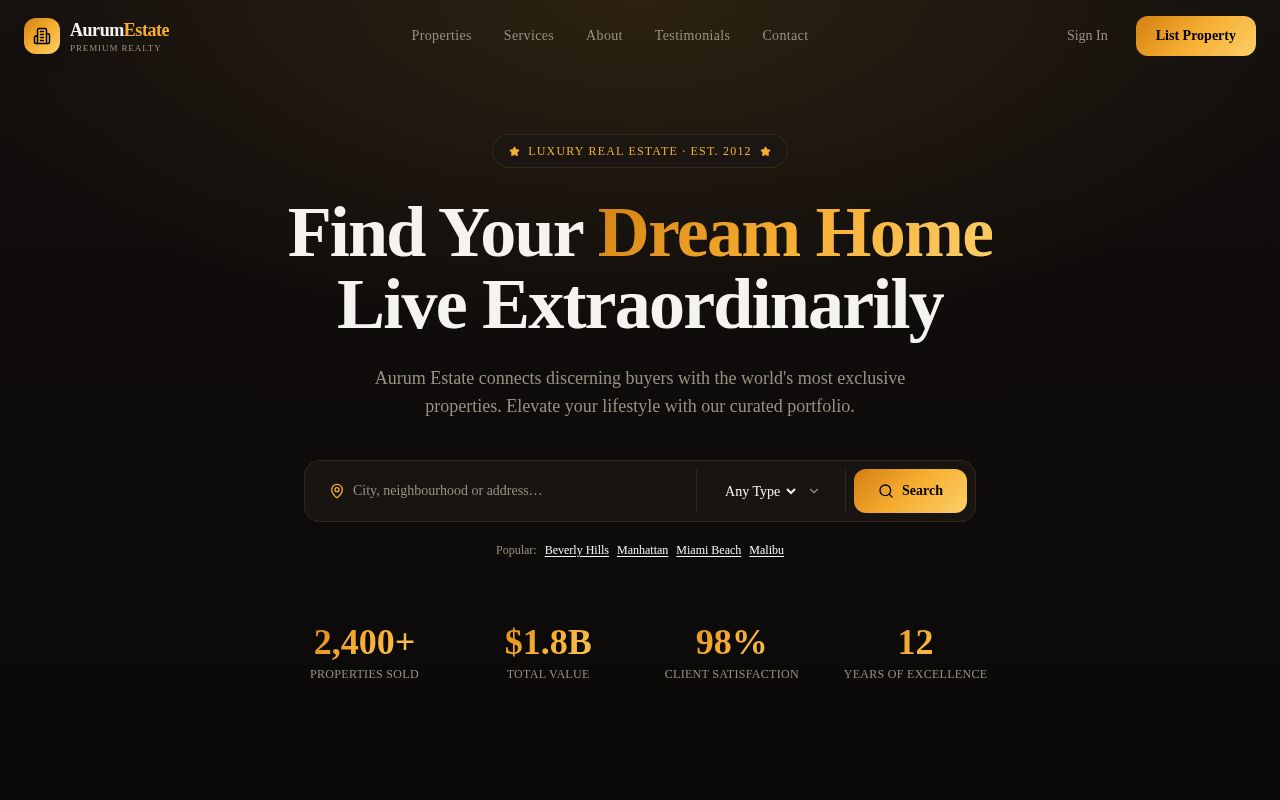 Real Estate Dashboard Template