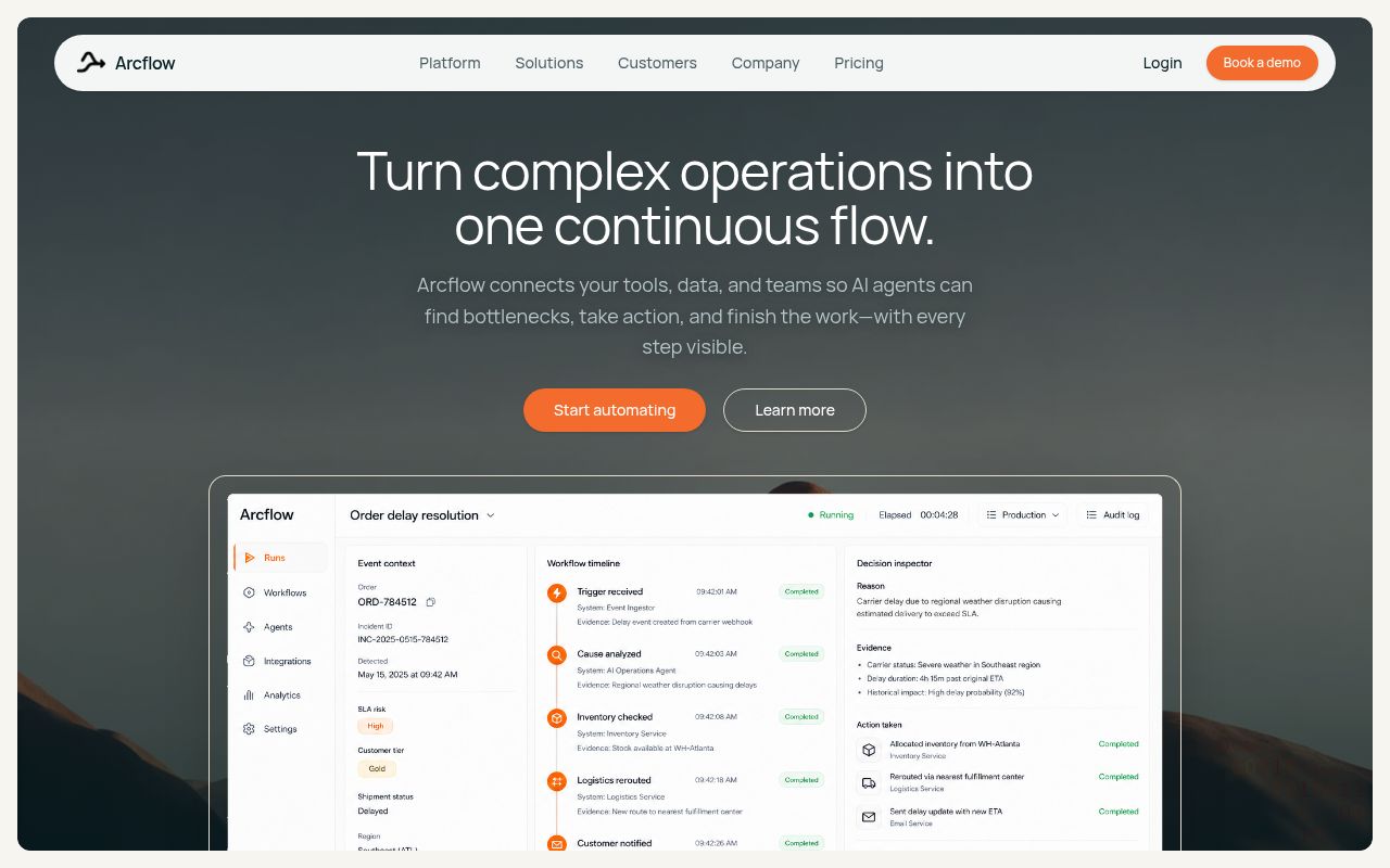 Arcflow Marketing Site